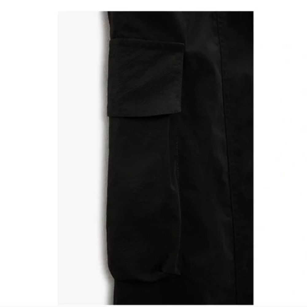 NWT Zara nylon cargo skirt black - Picture 7 of 9